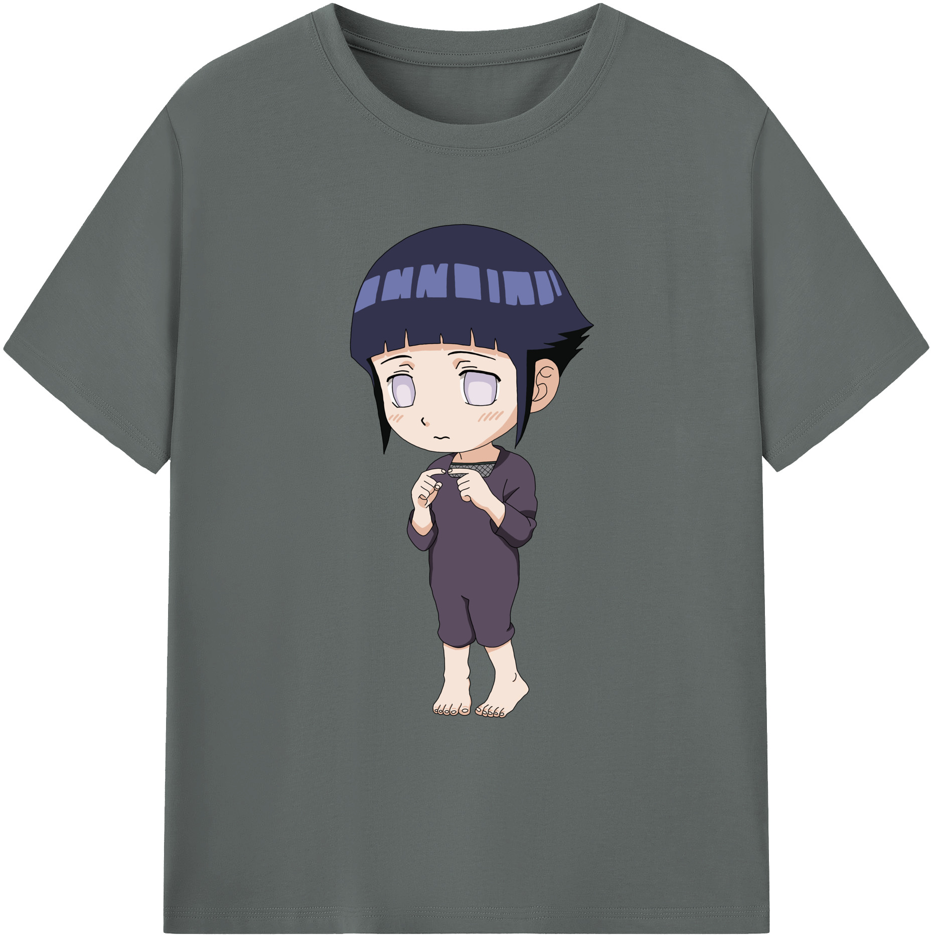 （画像用） NARUTO -ナルト- 日向ヒナタ Hyūga Hinata 綿100％ メンズ半袖Tシャツ｜肌触りやわらか＆通気性